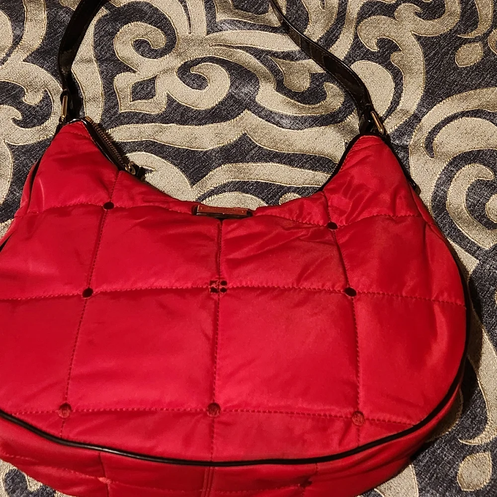 Kate Spade red quilted hobo purse